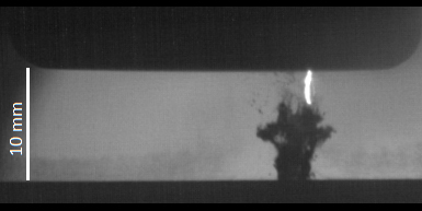 High voltage breakdown in liquid nitrogen.