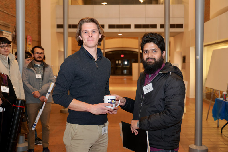 Award winner with a judge