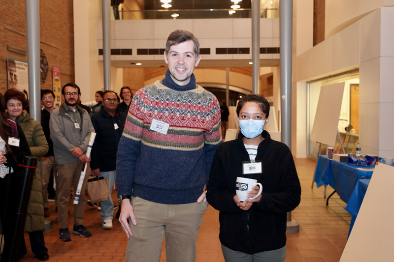 Award winner with a judge