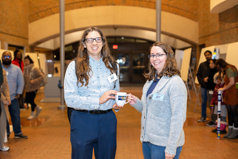 Award winner with a judge