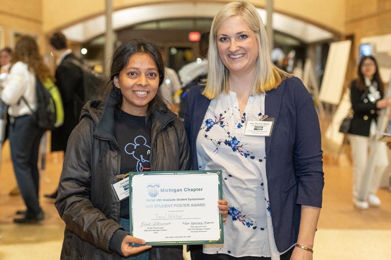 Award winner with a judge