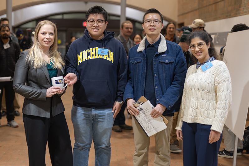 Award winner with judges