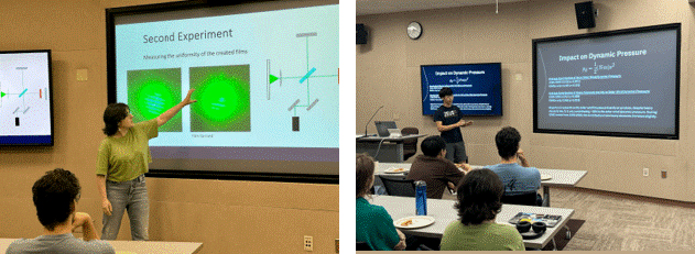 Students presenting their reseach
